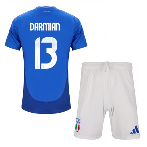 Dres Italija Matteo Darmian #13 Domaci za djecu EP 2024 Kratak Rukav (+ kratke hlače)